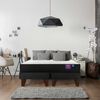 Cama Europea Flex Base Dividida 2 Plazas Therapedic Plus + Respaldo Royal + 2 Veladores Rock
