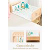 Cuna Colecho Madera Pack&Play con Mudador Azul LuBabycas