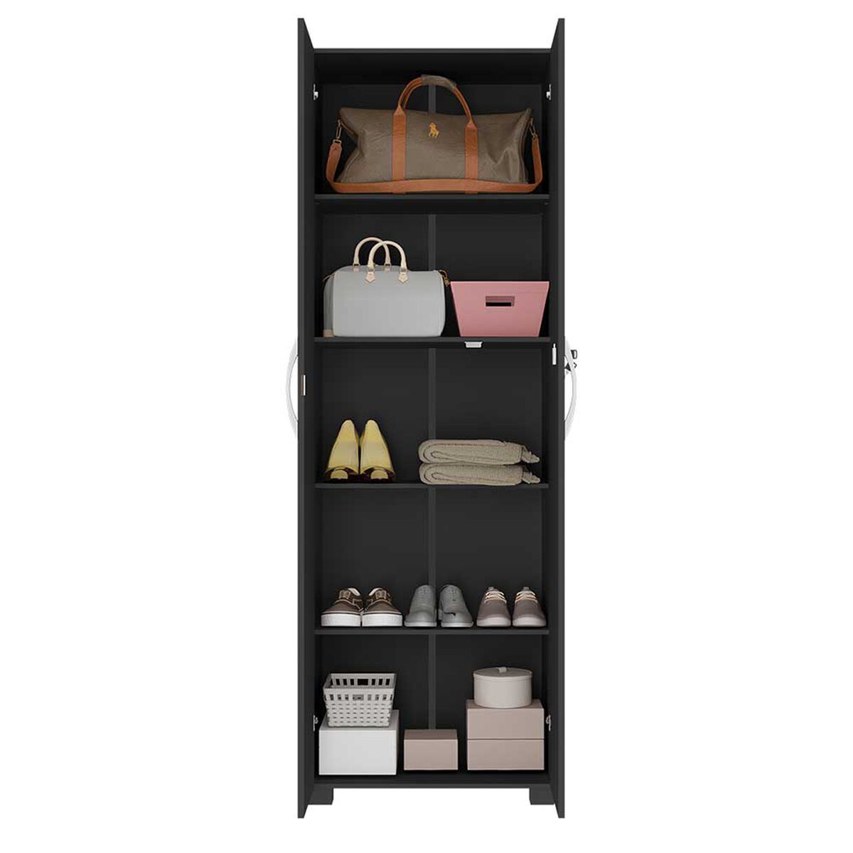 Despensa Home Mobili Heus 2 Puertas Negro