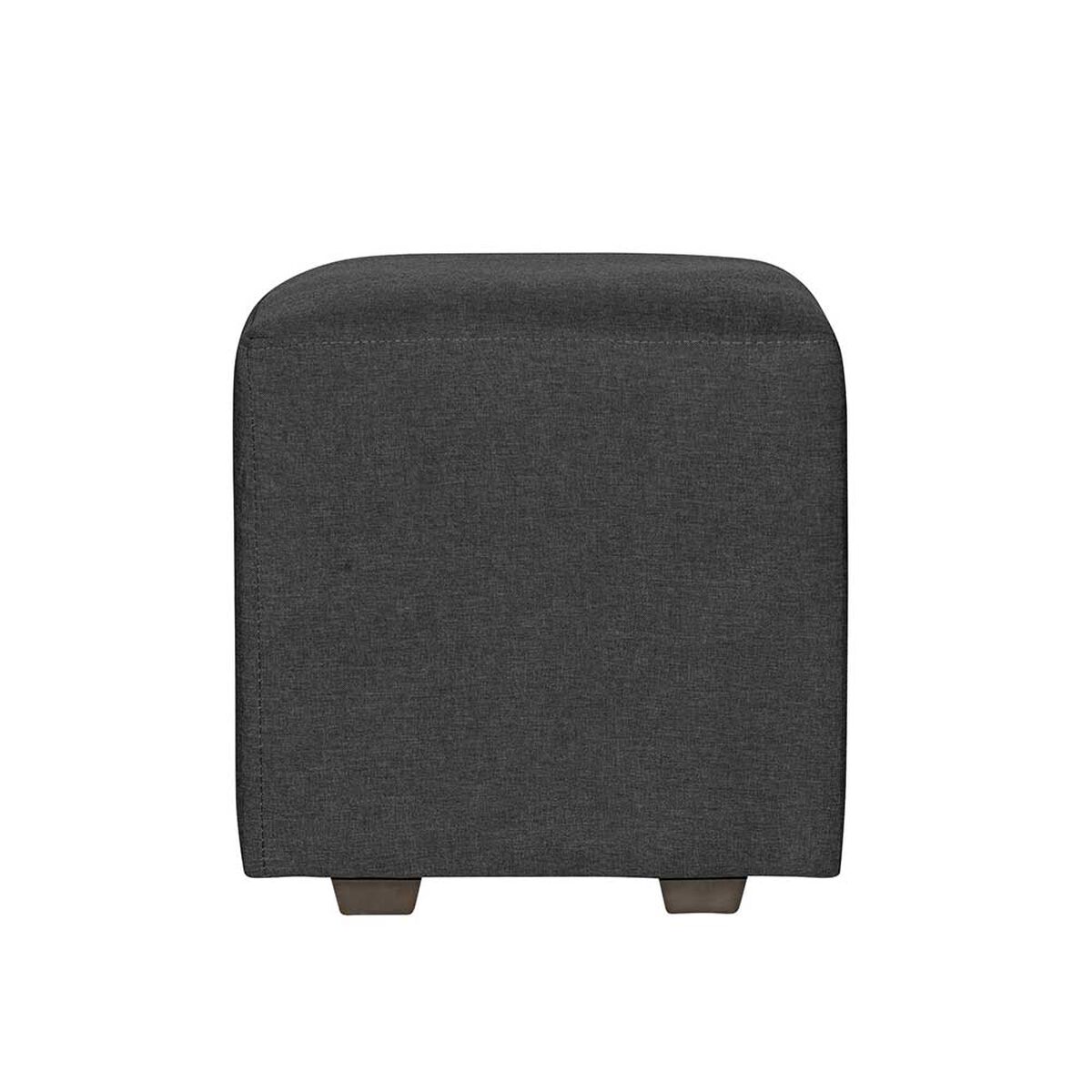 Juego de Living Innovamuebles Kahlo Sofá 2 Cuerpos + Dos Pouf 1 Cuerpo Negro