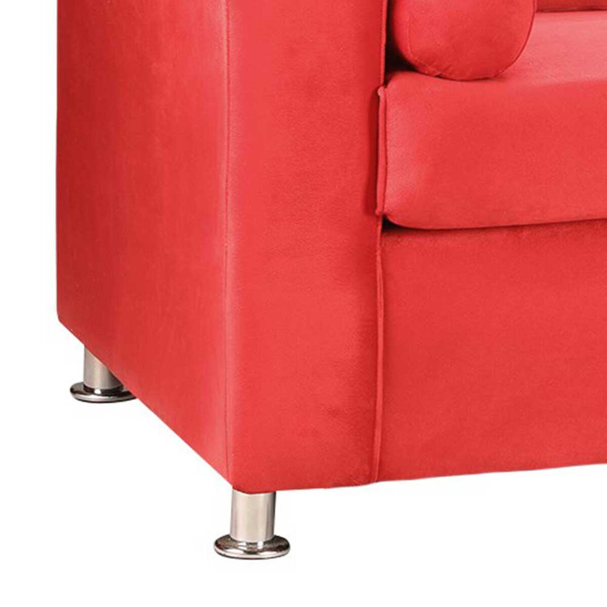 Sof&aacute; Bodevir Vivo Felpa 12 3 Cuerpos Rojo