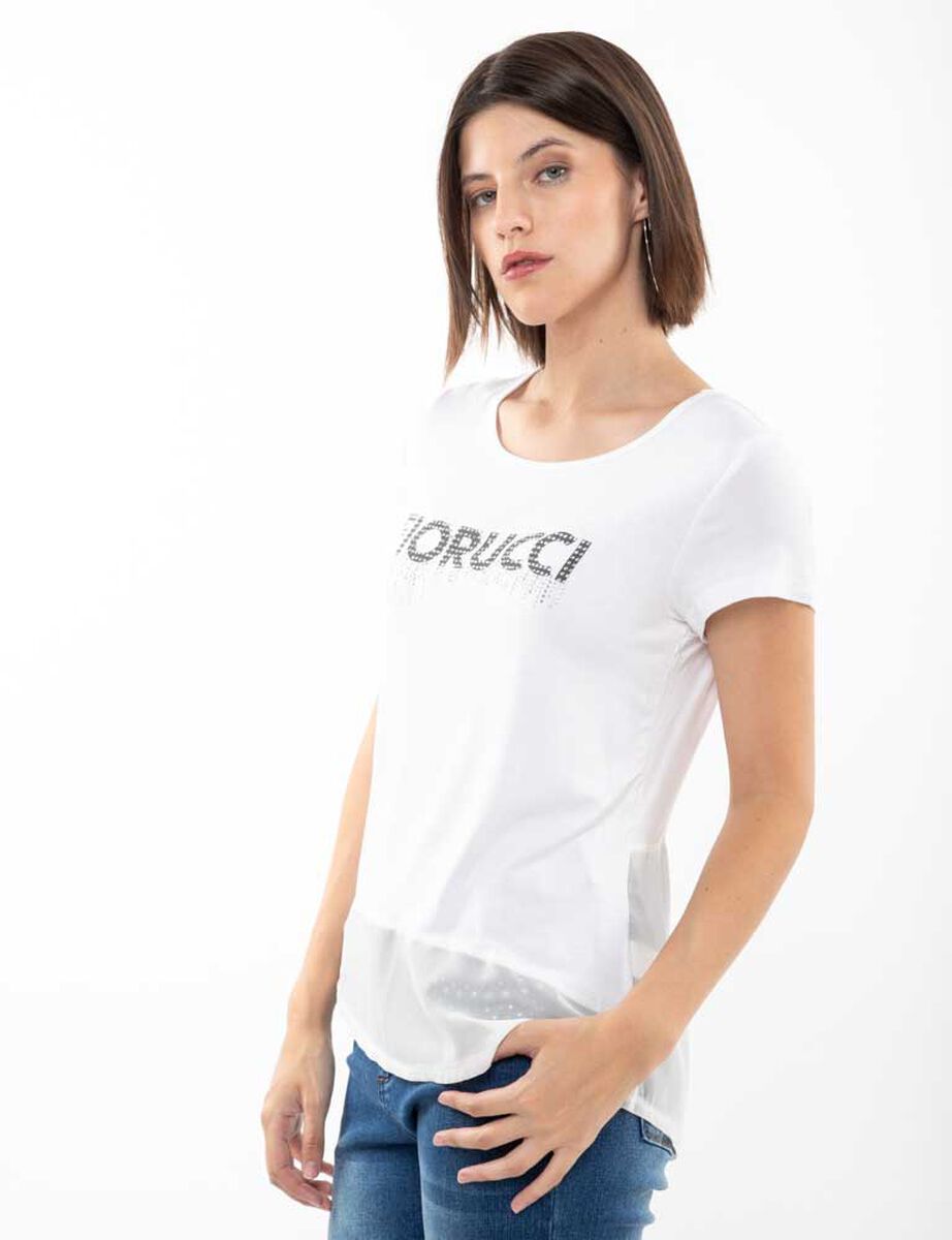 Polera Con Logo Manga Corta Mujer Fiorucci