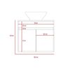 Mueble Lavamanos TuHome Manchester 2 Puertas Wengue