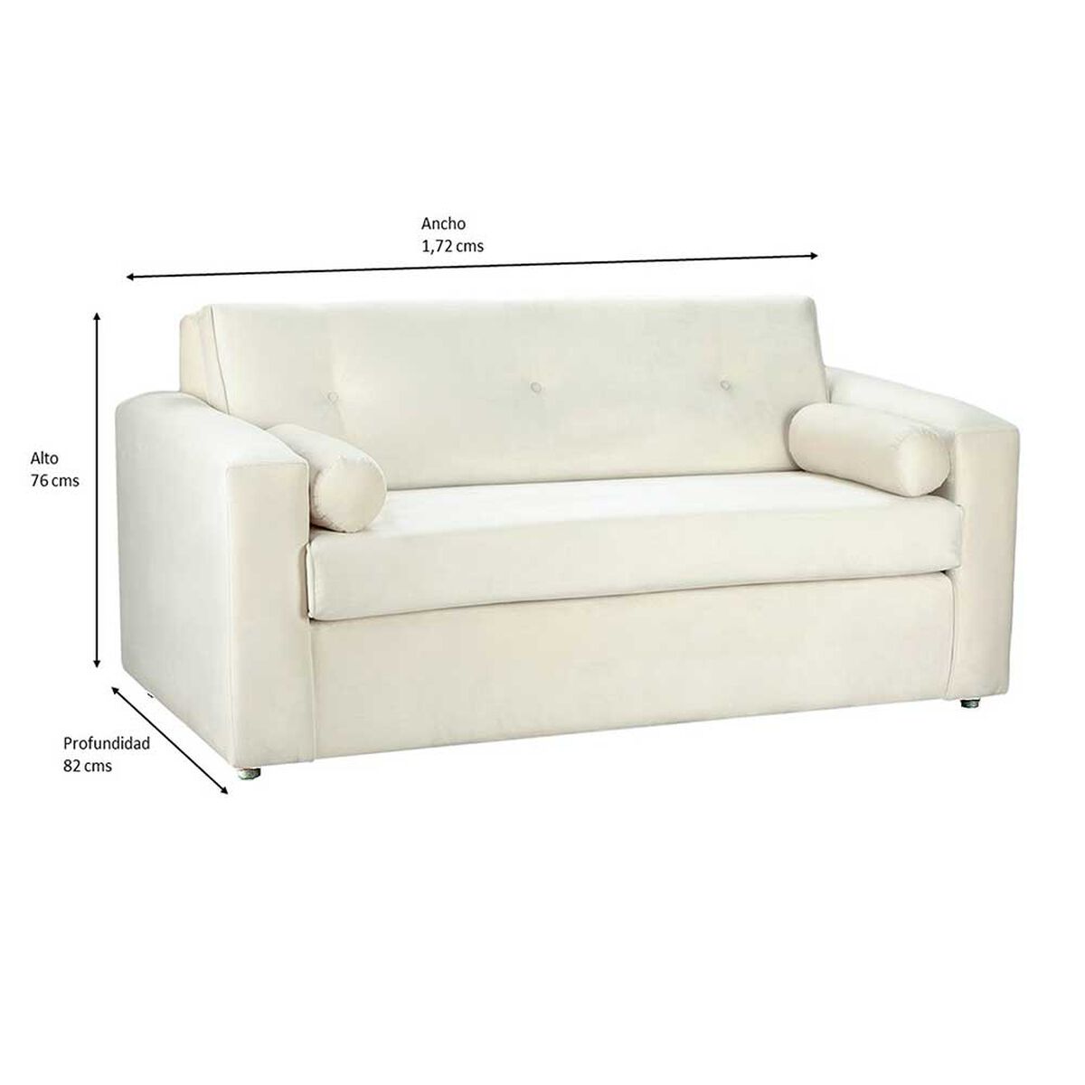 Sofá Bodevir Vivo PU 30 3 Cuerpos Beige 