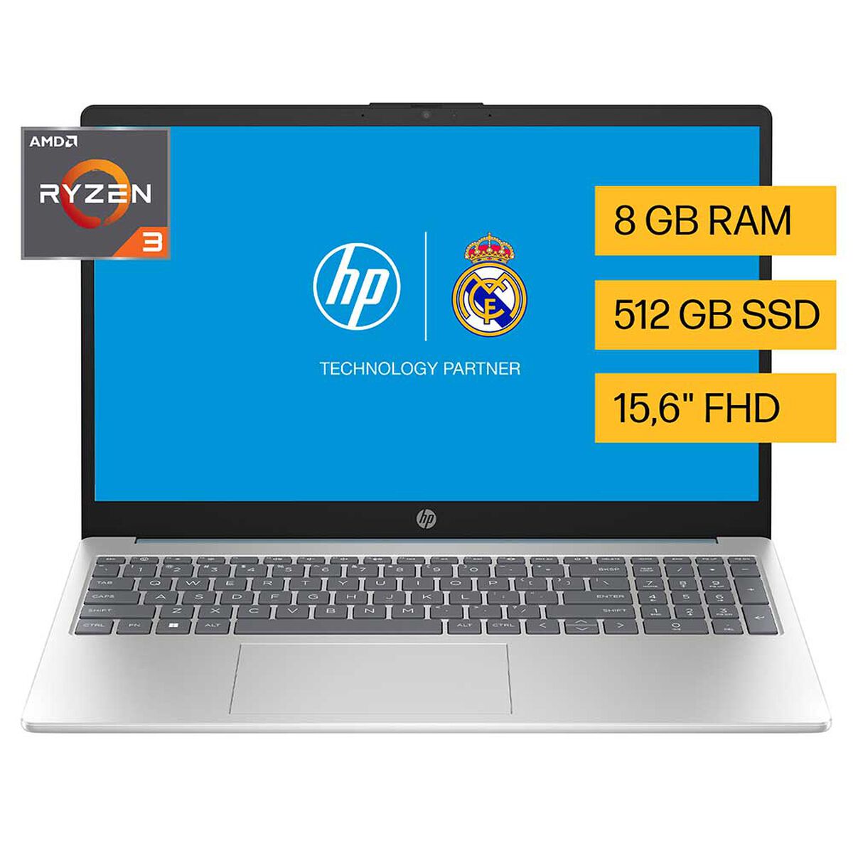 Notebook HP 15-fc0004la AMD Ryzen 3 8GB 512GB SSD 15,6"