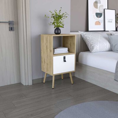 Imagen 2 del producto Velador TuHome Huna 1 Cajón Macadamia