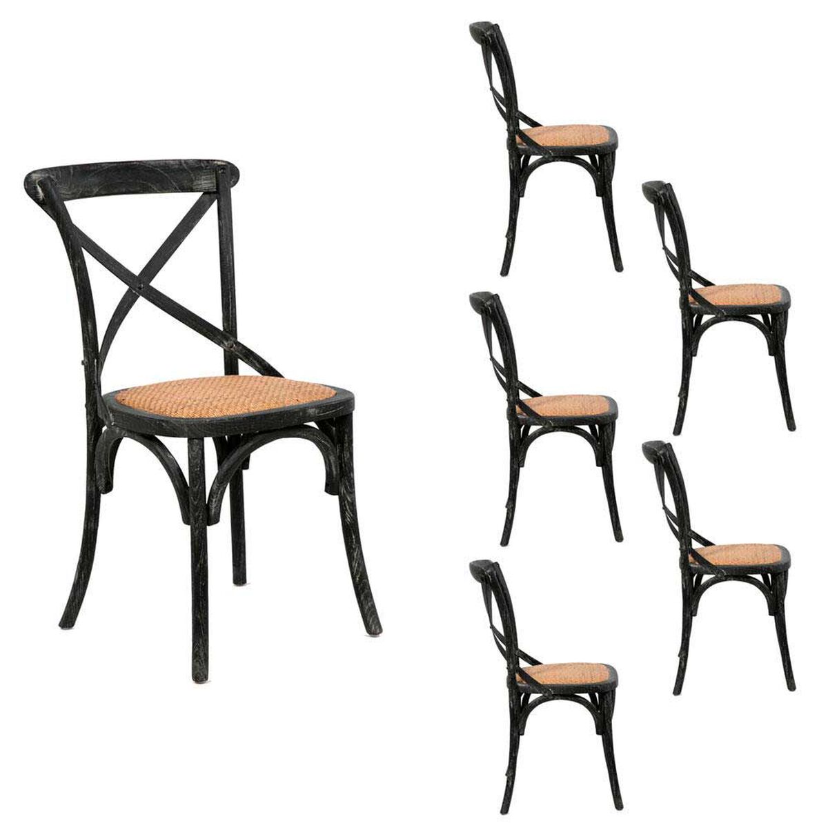 Set 6 Sillas Spazzio Retro Negra