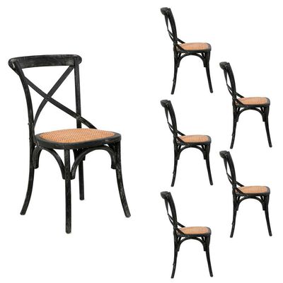 Set 6 Sillas Spazzio Retro Negra