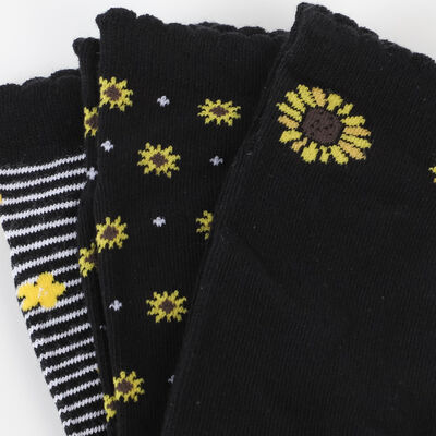 Imagen 2 del producto Pack 3 Unidades Calcetin Mujer Corto de Algodón Icono Surtido