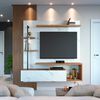 Panel TV Altavision Maragogi Blanco Marmolado y Blanco