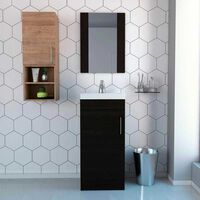Combo Botiquín + Mueble Lavamanos TuHome My Bath  Wengue