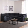 Seccional Muebles MPR Array&aacute;n 2-1-2 Cuerpos Tela Negro