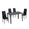 Juego de Comedor Zibel Leblon 4 Sillas Negro