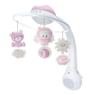 Movil Bebe Proyector Musical 3 en 1 Rosado Infantino