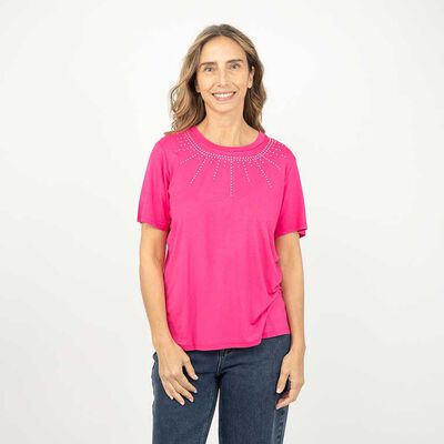 PORTMAN CLUB Polera Manga Corta Mujer Portman Club