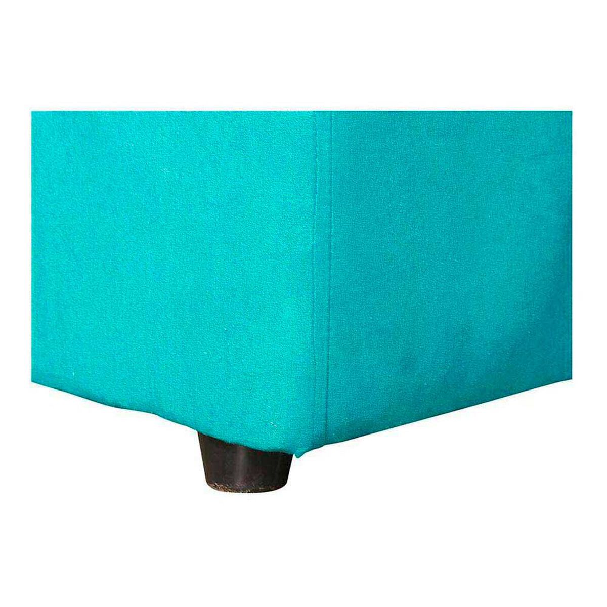 Juego de Living Kea Nize Sof&aacute; 3 Cuerpos + Dos Pouf Felpa Turquesa