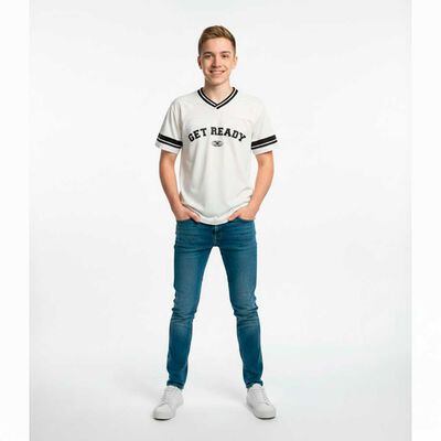 Polera Manga Corta Cuello V Ni&ntilde;o Cutback