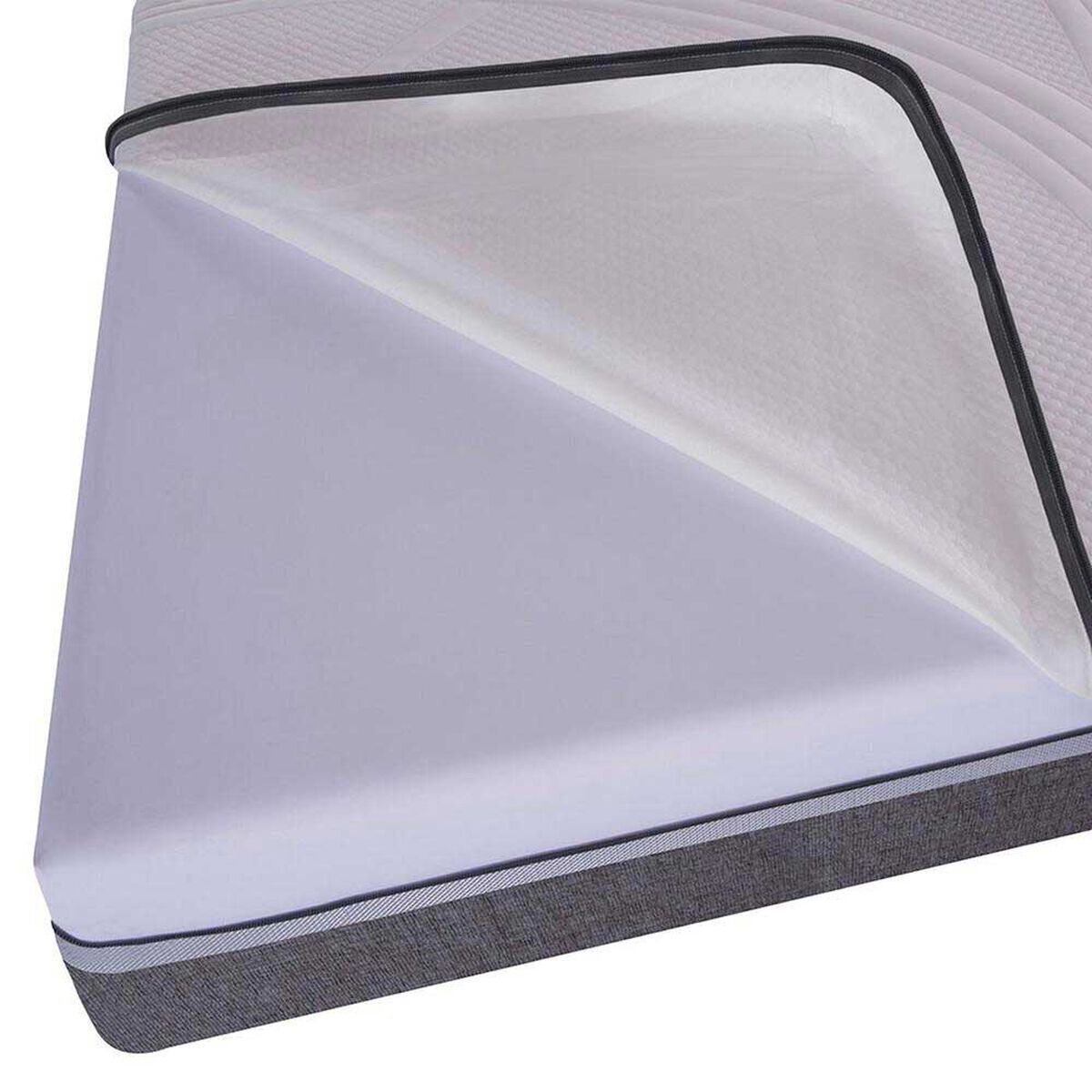 Cama Europea CIC 1,5 Plazas Ortopedic Advance + Respaldo + Velador New Torino Chocolate