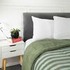 Plumón Coral Sherpa Casanova 2 Plazas Rayas Verde