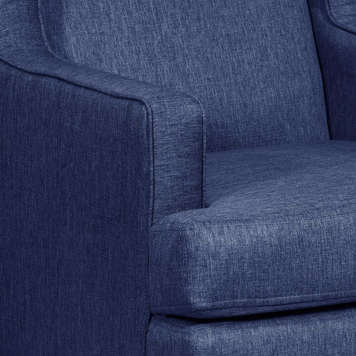 Poltrona Innovamuebles Santiago Alta Tela 1 Cuerpo Azul
