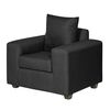 Juego de Living Innovamuebles Kahlo Sofá 3 Cuerpos + Dos Sillones 1 Cuerpo Negro