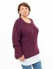 Sweater Con Aplique Botones Cuello Redondo Mujer Extralindas