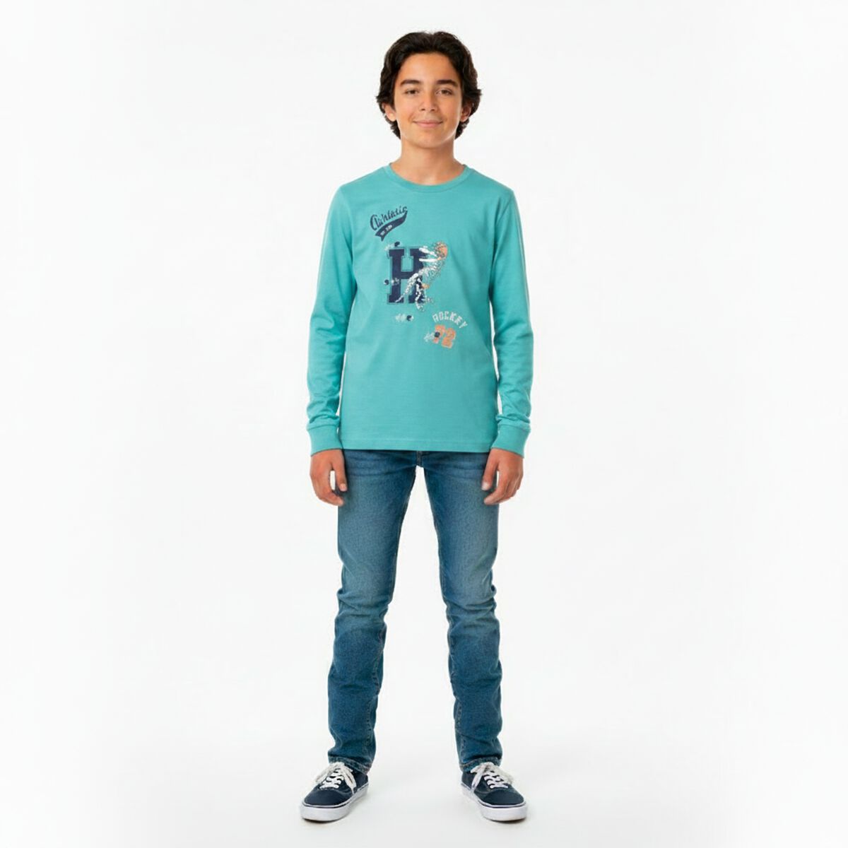 Polera Manga Larga Algod&oacute;n Ni&ntilde;o Chess