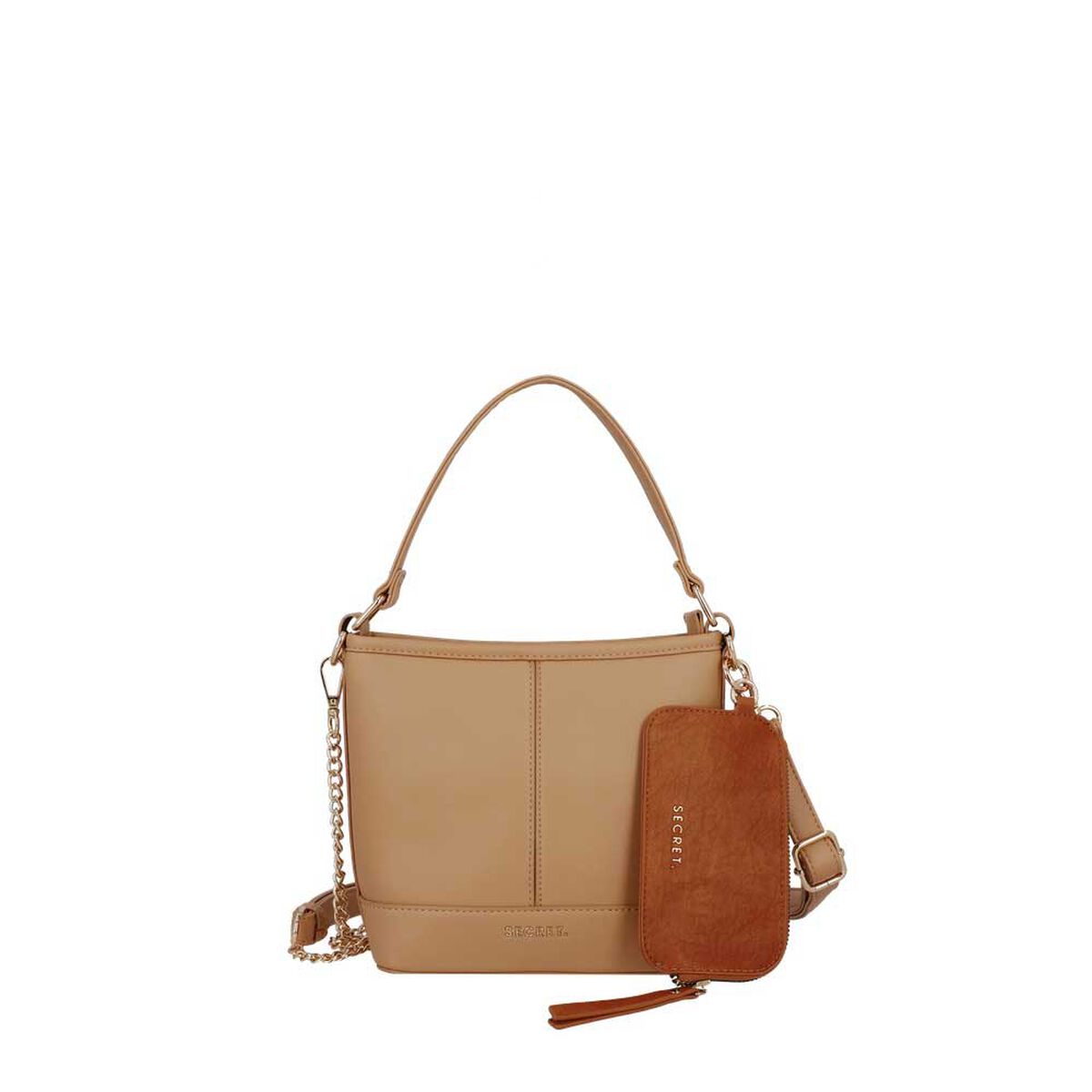 Cartera Bandolera Secret Malaga SC7 Mini Caf&eacute;