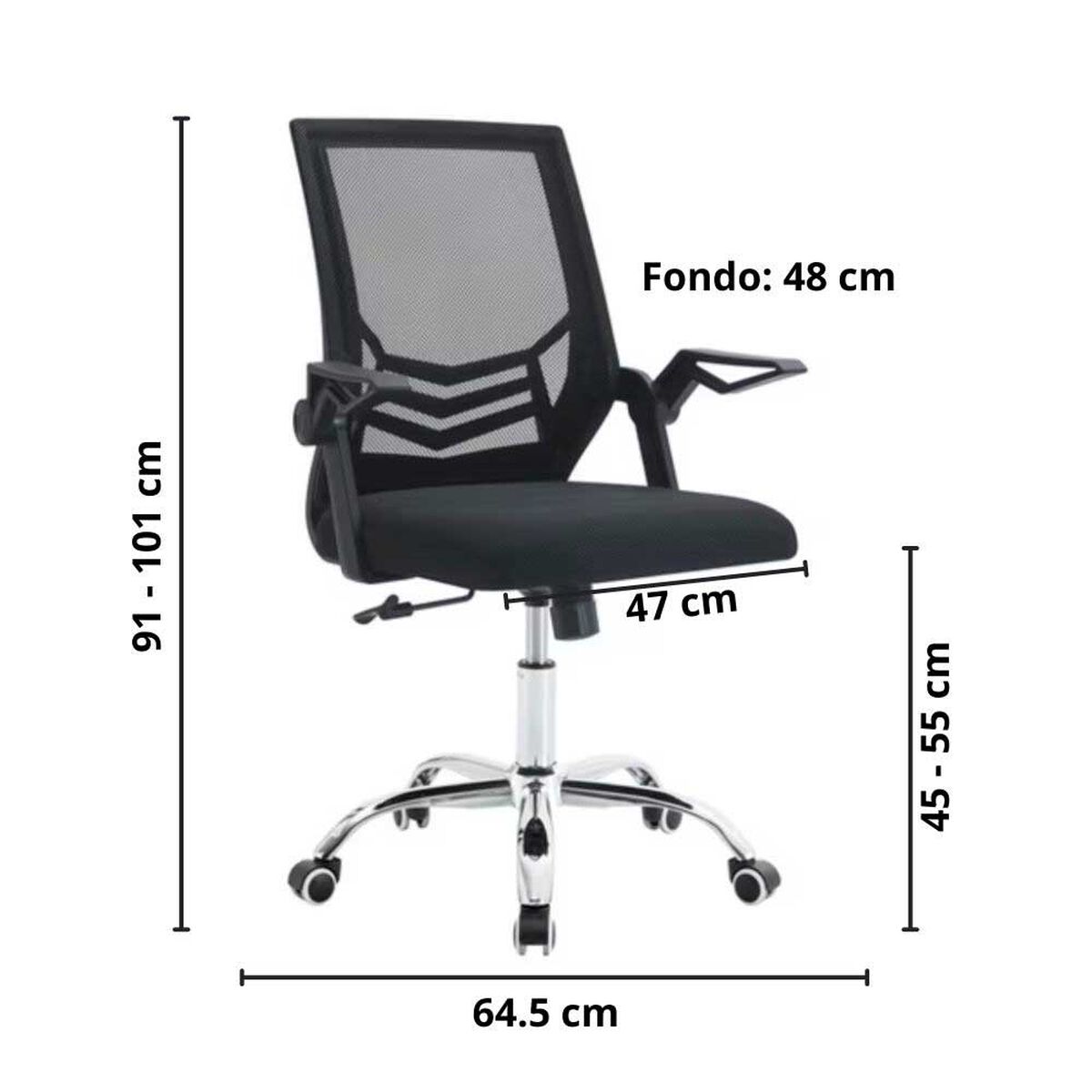 Silla de Escritorio Arthome Liverpool Negra