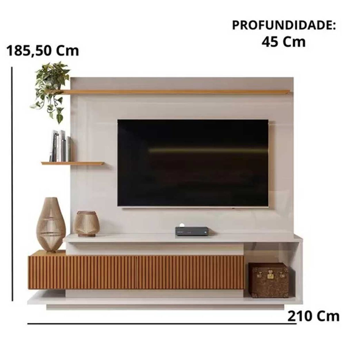 Panel TV Onessta Istambul Off White Perolizado Hasta 75"