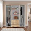Closet Tuhome Fontan 3 Cajones 4 Puertas Duna-Blanco