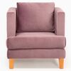 Juego de Living Barra Design Larisa Sofá 2 Cuerpos + Dos Sillones 1 Cuerpo Violeta