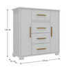 C&oacute;moda Di Poretti Design Kyra 4 Cajones 2 Puertas Blanco
