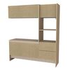 Mueble de Cocina Vekkahome Virginia 1 Cajón 6 Puertas Café