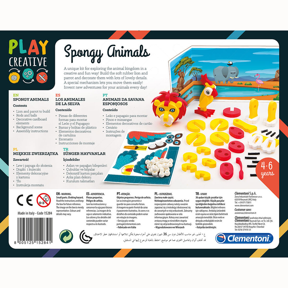 Juego de mesa Clementoni Spongy Animals