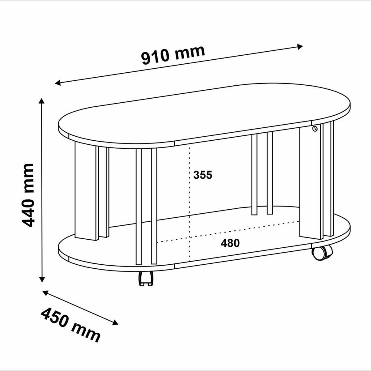 Mesa de Centro Exit Mundi Cedro Beige