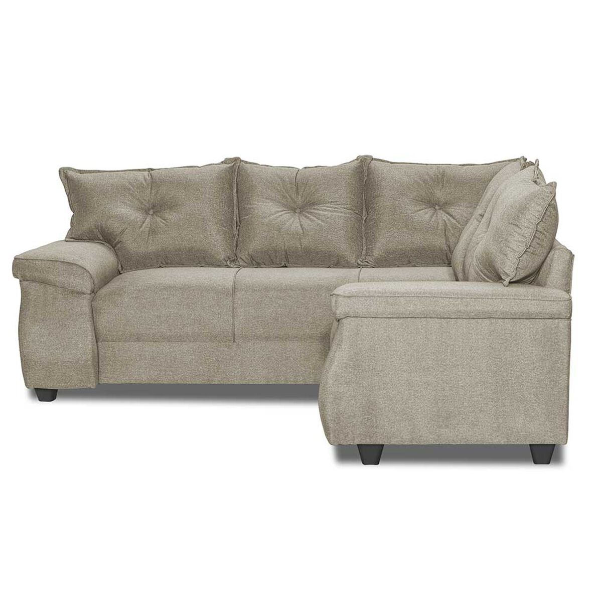Sofá Seccional Derecho  Innovamuebles Fortaleza 5 Cuerpos Beige