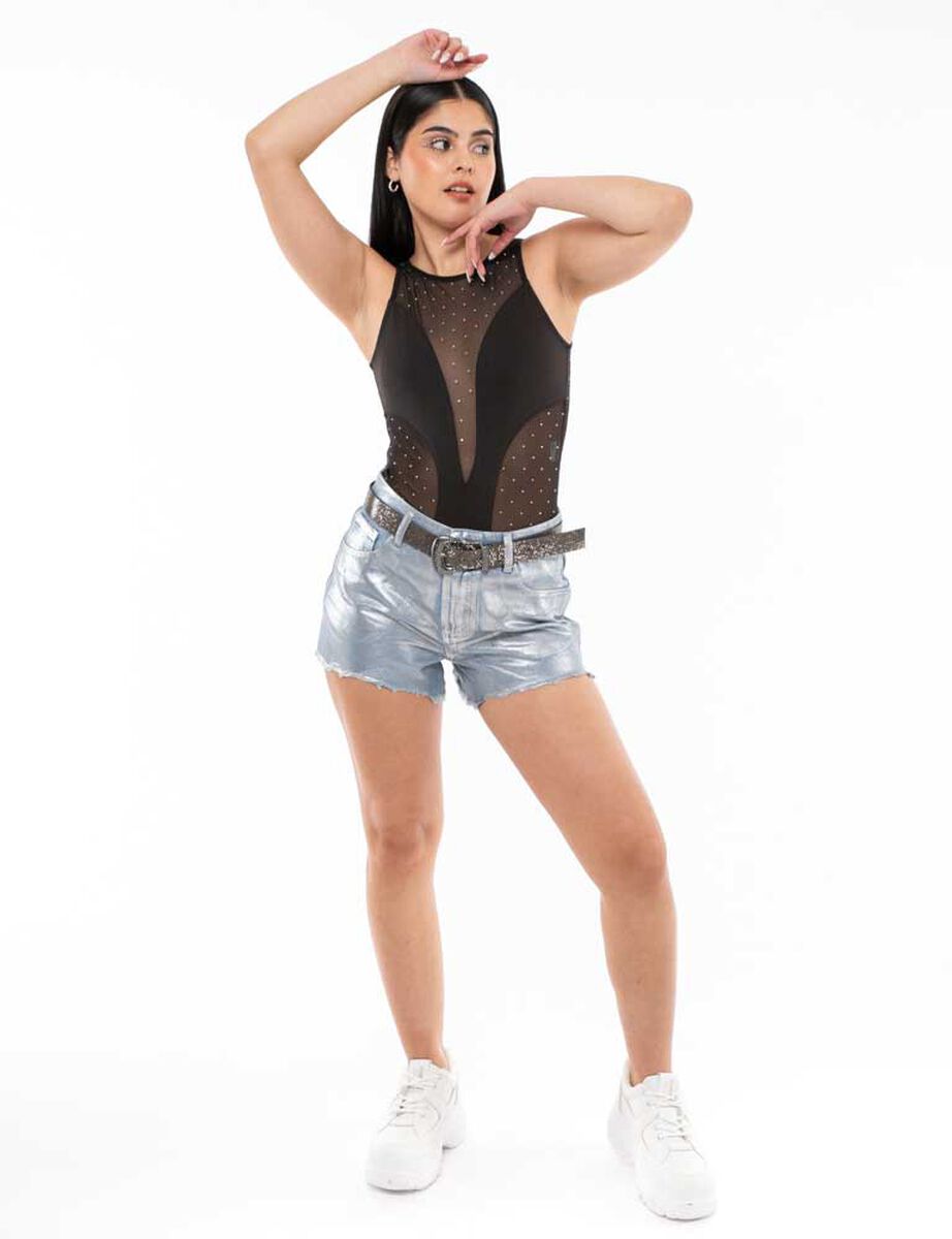 Body Con Transparencias Sin Mangas Mujer Icono