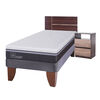 Cama Europea CIC 1,5 Plazas Ortopedic Advance + Respaldo + Velador Enio