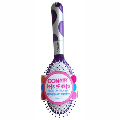 Cepillo Ovalado Acolchado Lots Of Dots Morado
