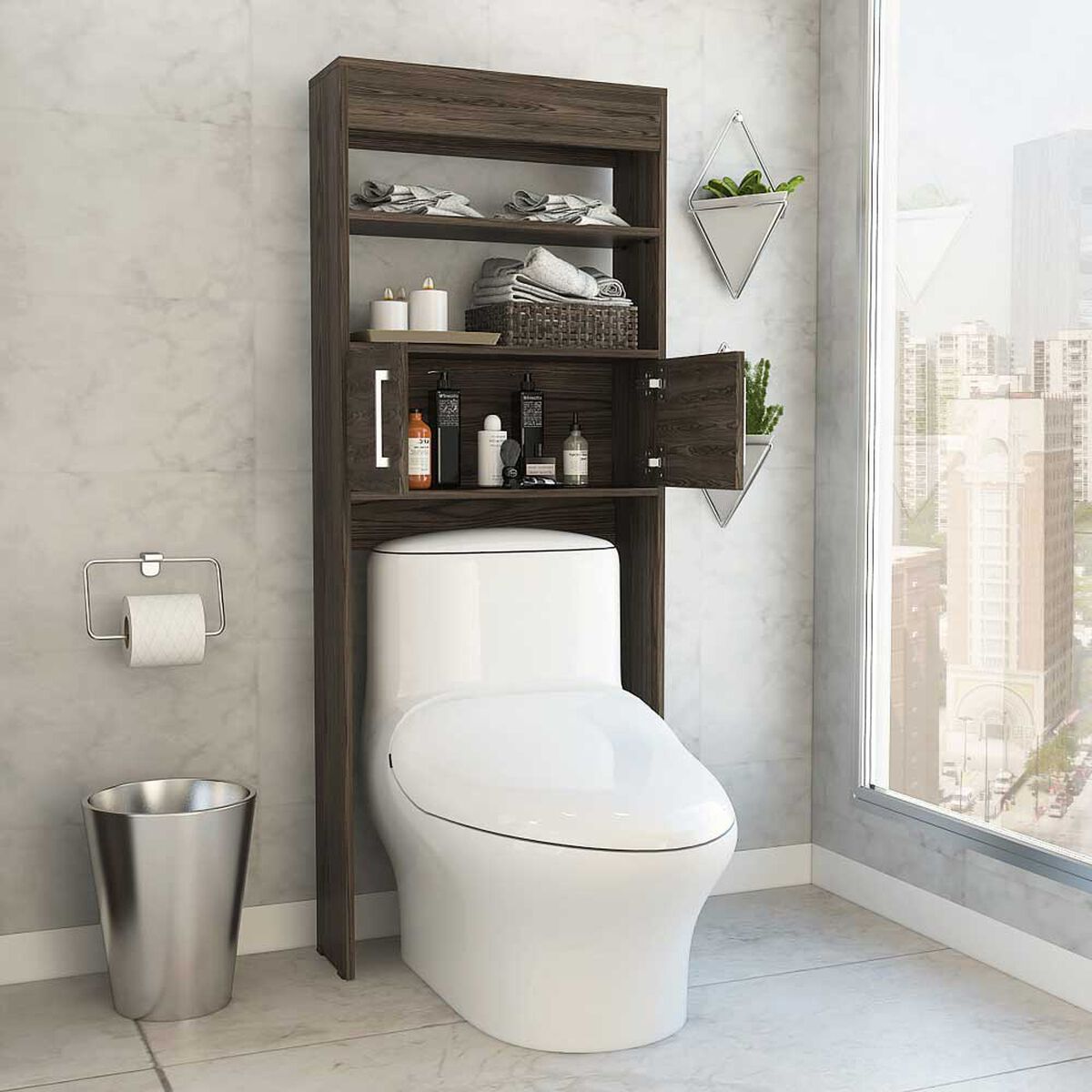 Optimizador de Baño TuHome Madrid 2 Puertas Coñac