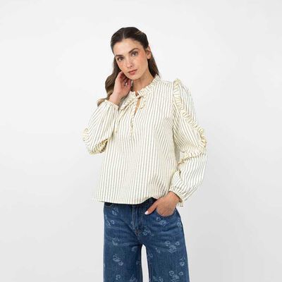 Blusa Manga Larga Mujer Alma Crudo