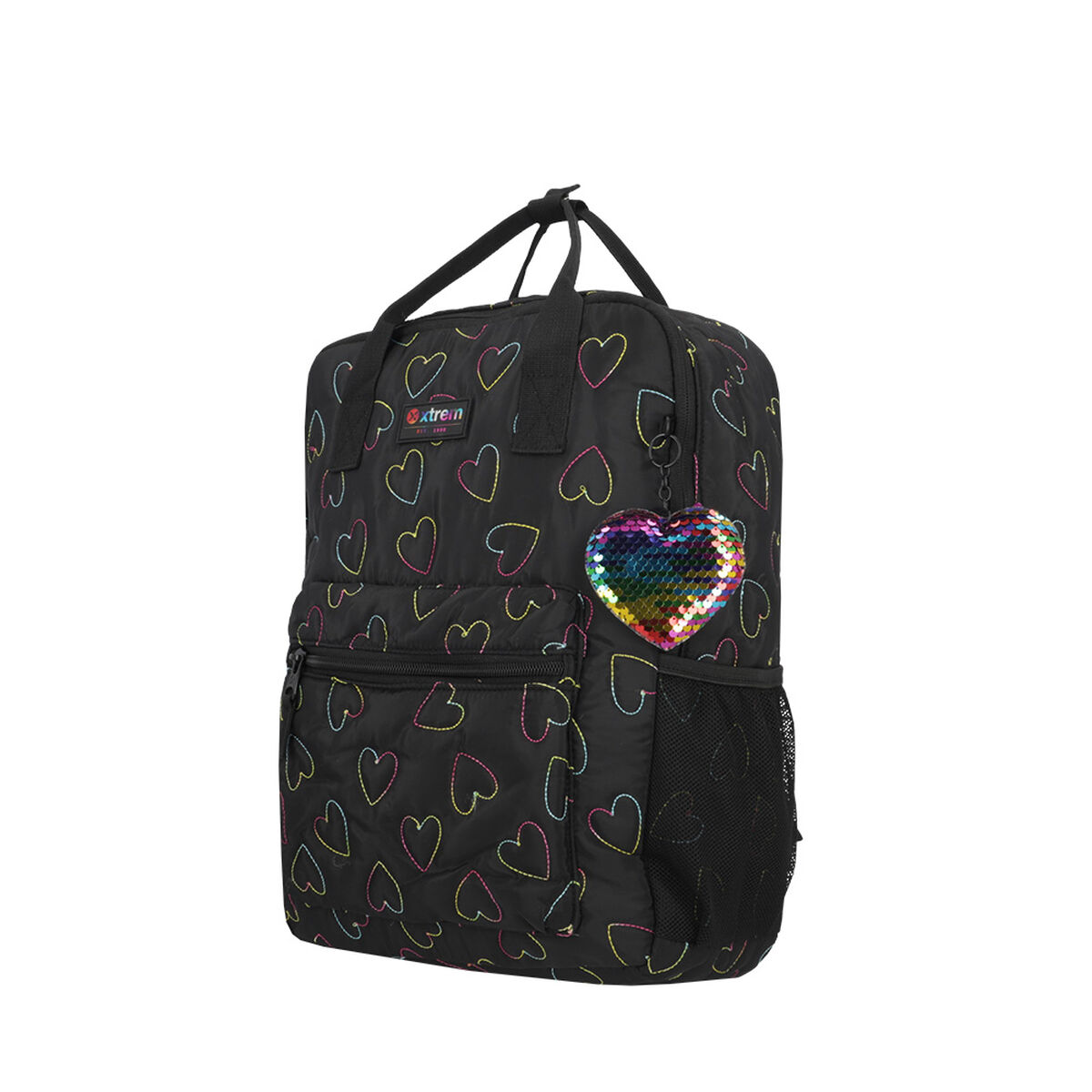 Mochila Notebook Xtrem Leia 5XT Corazones Negro 15"