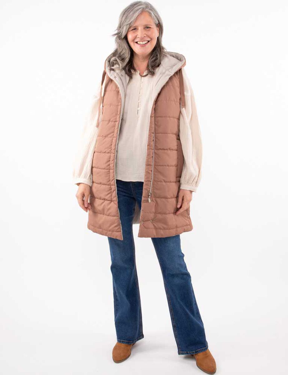 Parka Larga Sin Mangas Reversible Mujer Portman Club