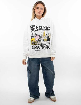 Imagen 2 del producto Polerón Con Estampado Mujer Icono Blanco