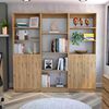 2 Estantes 2 Puertas + Estante 4 Repisas TuHome Home Macadamia