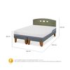 Cama Europea CIC Base Dividida 2 Plazas Excellence Plus + Respaldo Gales Olivo