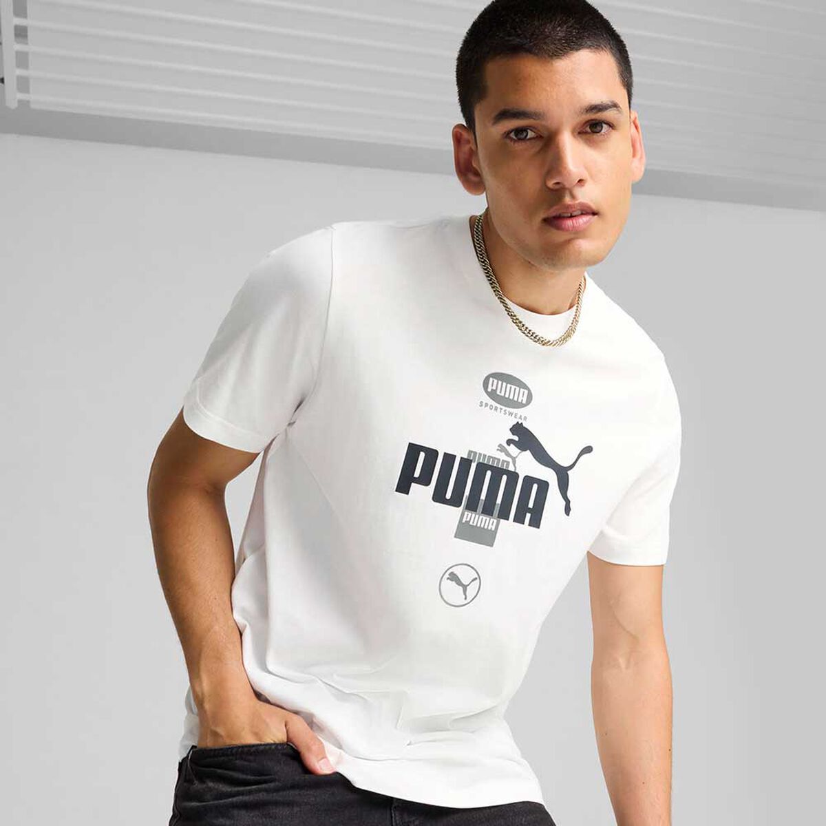 Polera Deportiva Puma Ess+ Logo Lab  Cat