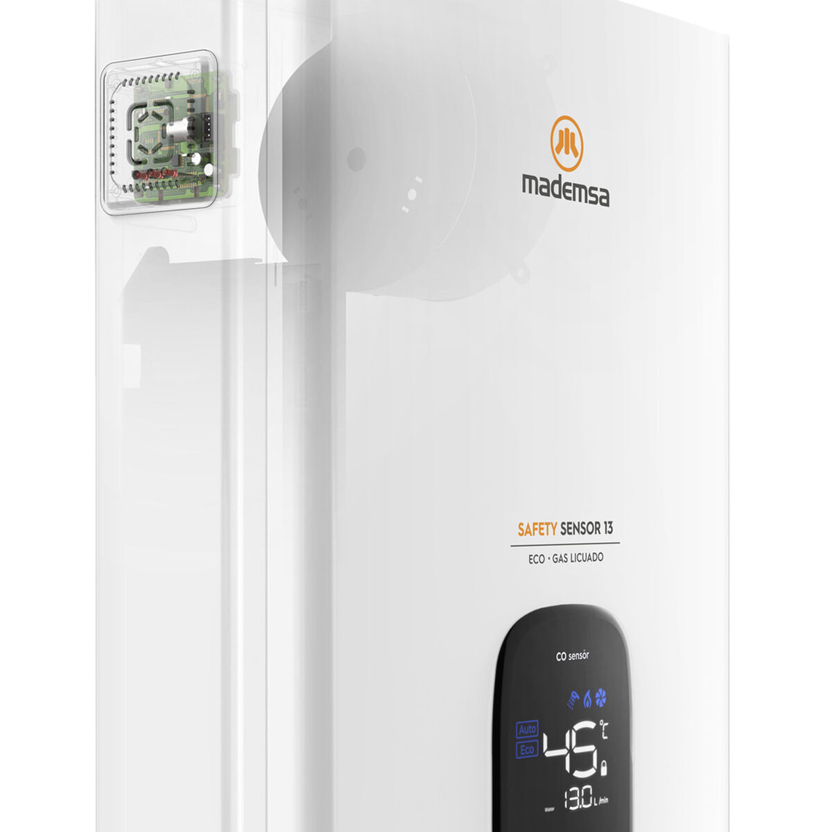 Calefont Gas Licuado Mademsa Safety Sensor 13 Eco GL 13 lts.