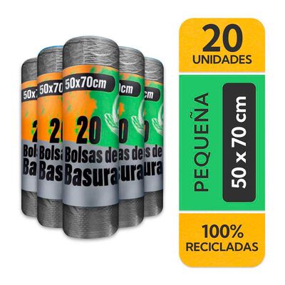 Bolsas de Basura 100 Unidades 30 Litros 50x70 Cm Pro Outdoor